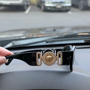 Versace Black and Gold Sunglasses